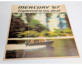 Catálogo de motores fueraborda Kiekhaefer Mercury de 1967. Anuncios náuticos antiguos.