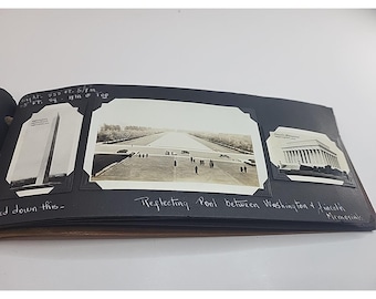 Álbum de recortes antiguo de las décadas de 1920 y 1930, Washington D. C. / Fotografías del Capitolio de Entrenamiento Naval