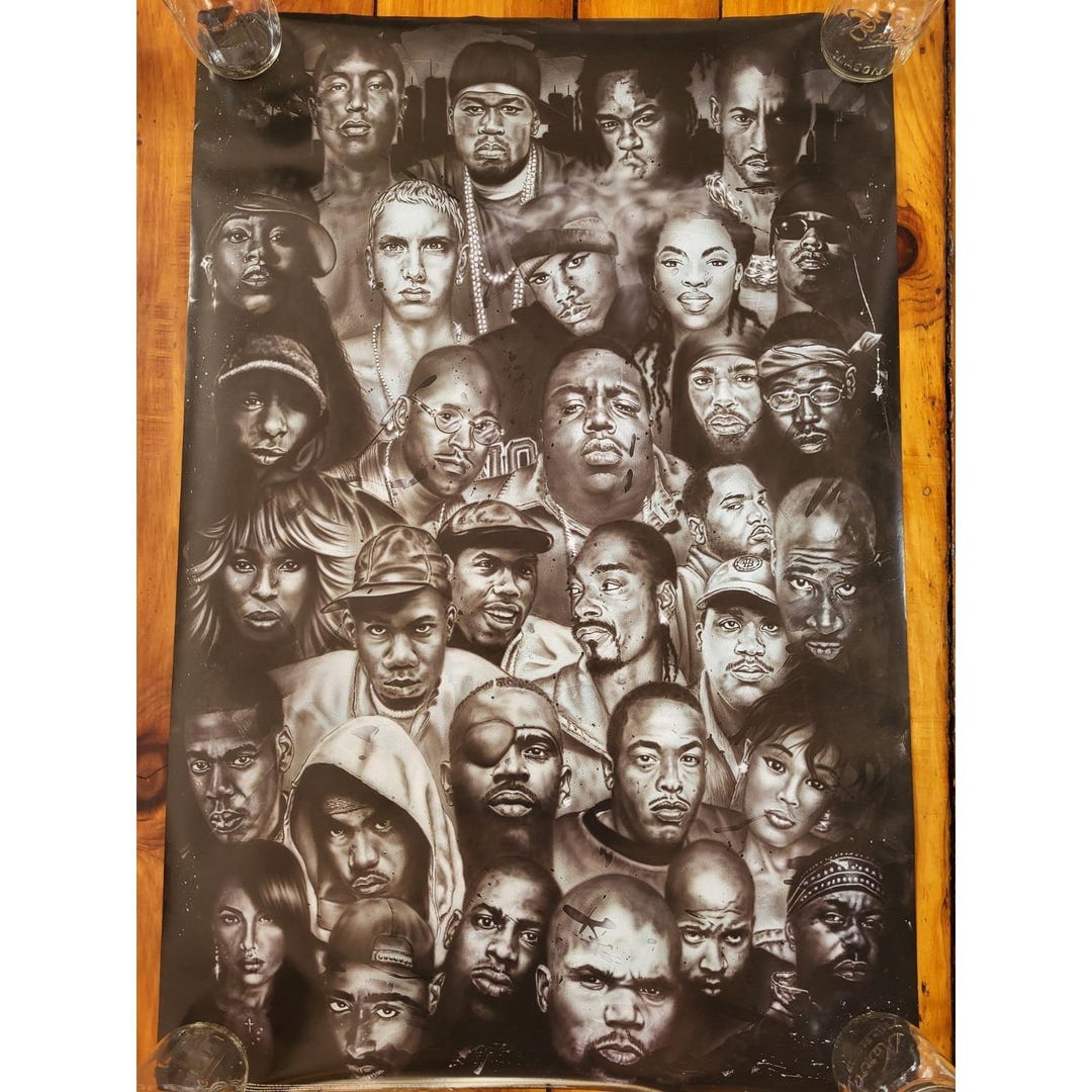 Rap Legends Poster, Icons of Hip Hop 2004, Snoop, Tupac, Biggie