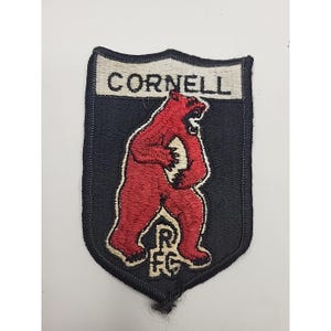 Vintage Cornell University RFC Rugby Football Club Bear Crest Patch