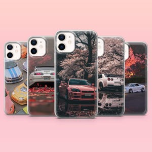 Funda para teléfono JDM con diseño de coches japoneses para iPhone 17Pro, 16, 15, 14, 13, 12, Samsung S26, S25, S24, S23Fe, A16, A56, Pixel 10, 9Pro