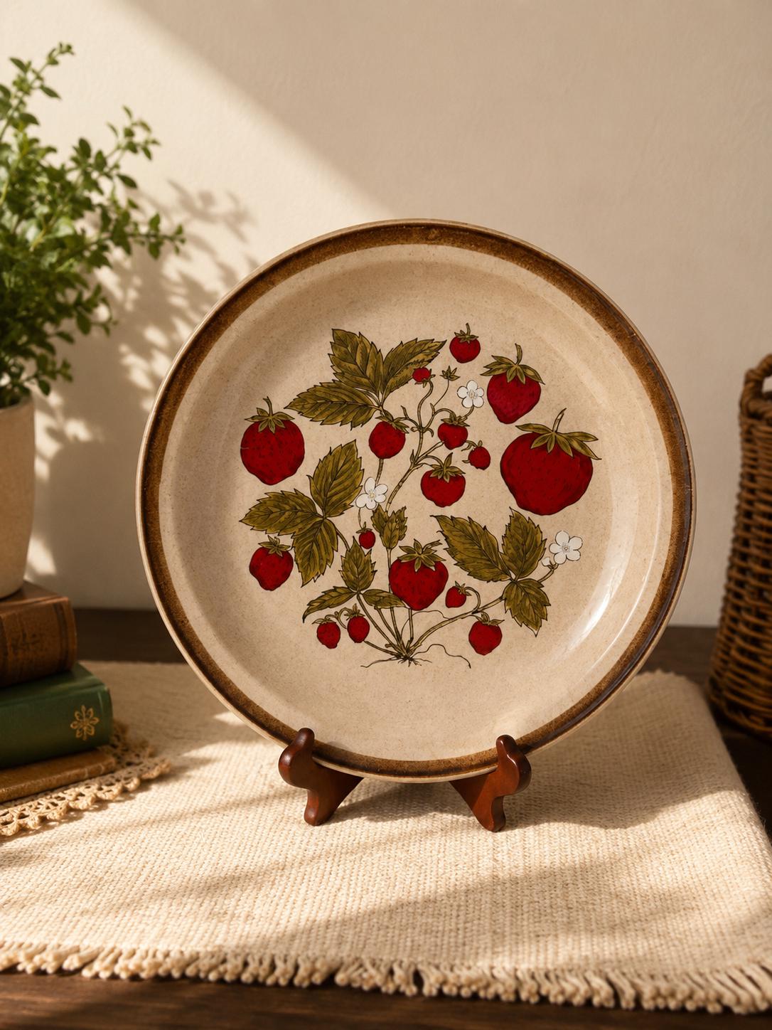 Vintage Stoneware Strawberry Patch - Etsy