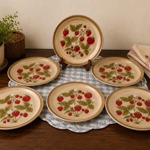 Vintage Stoneware Strawberry Patch - Etsy