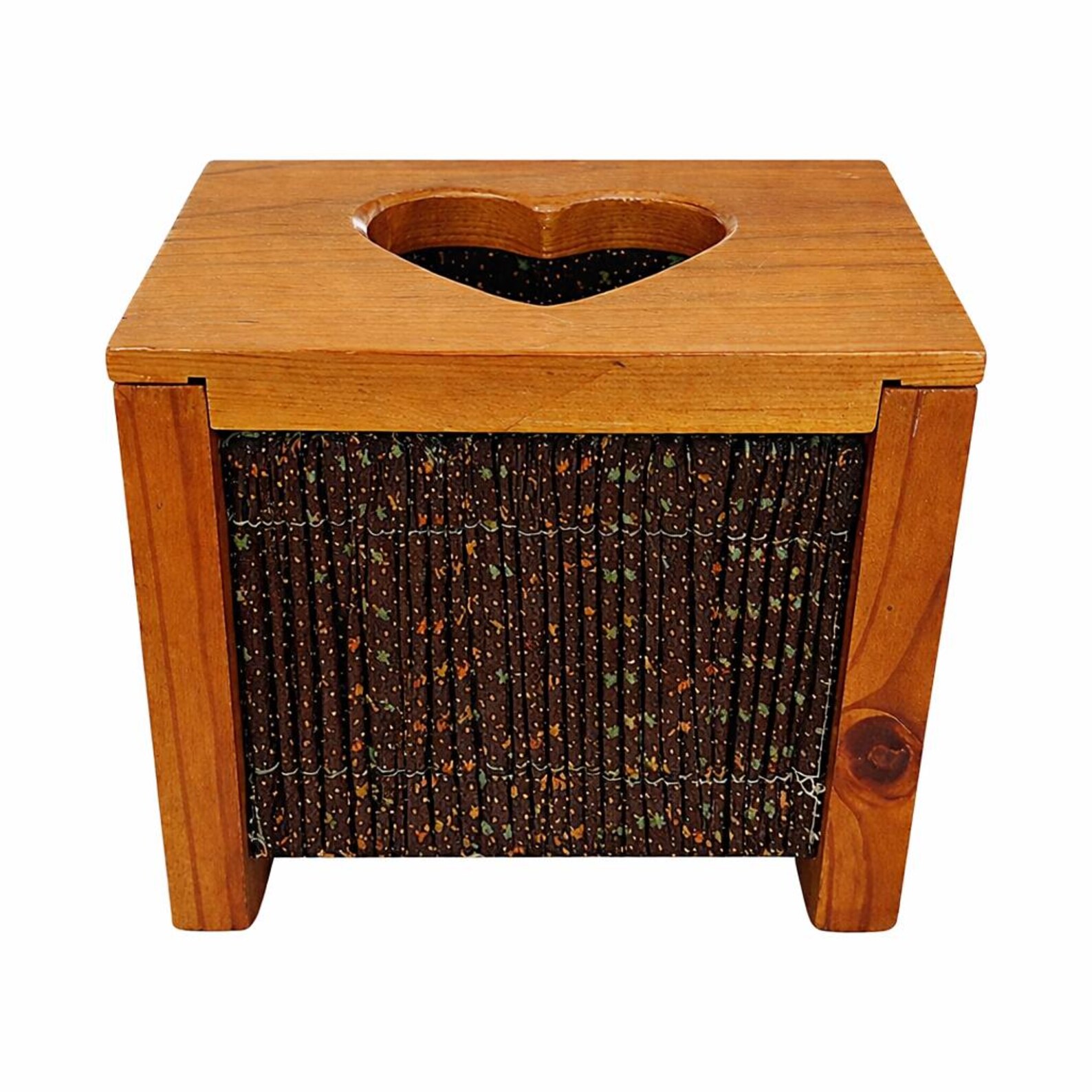 Vintage Wooden Tissue Box Cover – Heart Cutout – Rustic Farmhouse ...