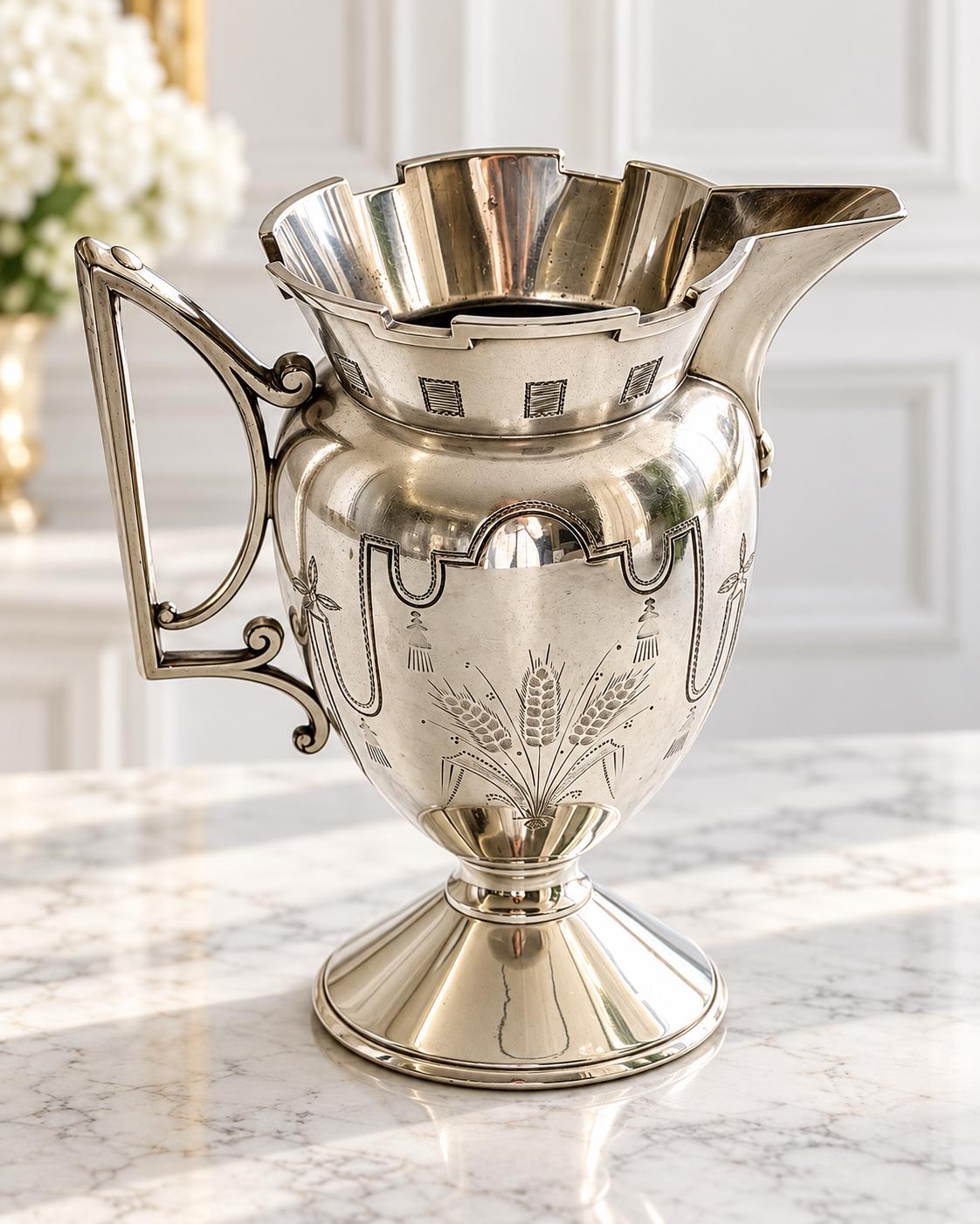Antique Silver Flower Vase - Etsy