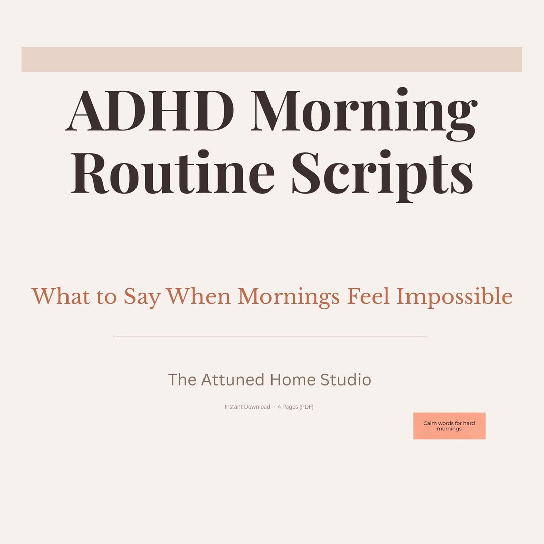 ADHD Morning Routine Scripts for Overwhelmed Parents Printable - Etsy