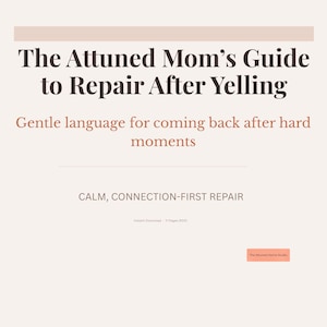 Guide de réparation après avoir crié | Script d'excuses pour parents calmes (téléchargement PDF)