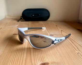 Occhiali da sole Straight Jacket Y2K USA Gorpcore, rari occhiali stile anni '90 Oakley Straight Jacket, piastra vintage da esterno con giunzione a minuti