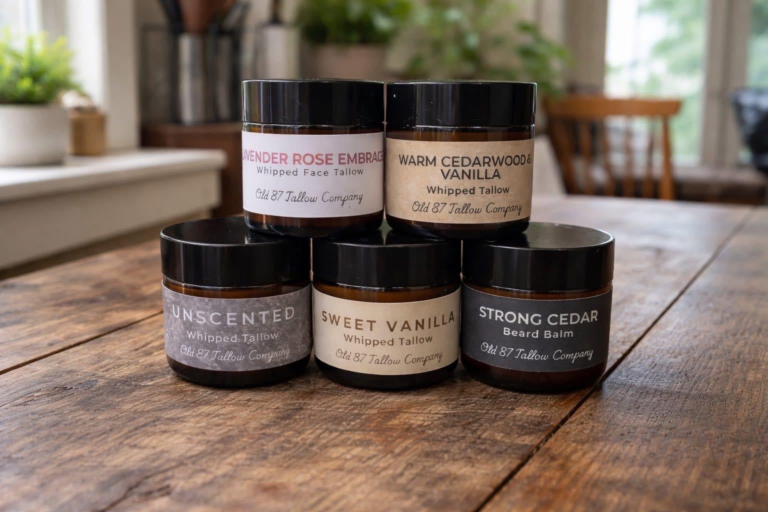 Tallow Skincare Bundle - Choose Any 2 Whipped Tallow Balms - Natural Face & Body Moisturizer Set