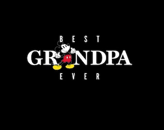 Mickey Mouse Thumbs Up Best Grandpa Ever Father’s Day – Grandpa Appreciation PNG (Instant Download)