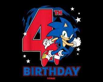 Sonic The Hedgehog 4th Birthday – Epic Sonic Big Chest Logo PNG (Instant Download)
