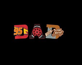 Cars Dad Father’s Day Birthday – Racing Dad Graphic PNG (Instant Download)