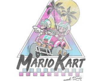 Mario Kart Mario & Luigi Good Time Since ’92 – Vintage Racing PNG (Instant Download)