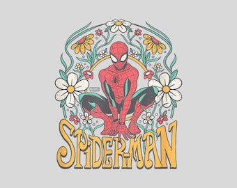 Spider-Man Florals – Cute Floral Superhero PNG (Instant Download)