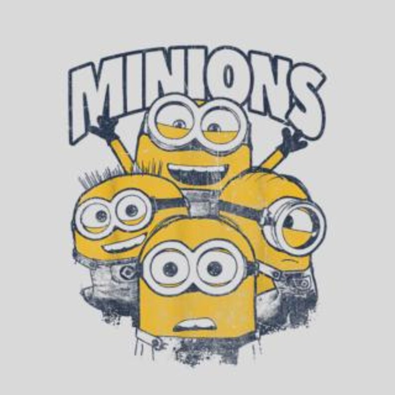 Despicable Me Minions Vintage Group Graphic – Retro Cartoon PNG ...