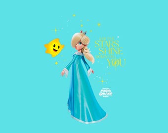 Super Mario Galaxy Movie Rosalina Star Shine – Cosmic Princess PNG (Instant Download)