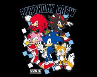 Sonic The Hedgehog Birthday Crew Group Shot – Big Chest Logo PNG (Instant Download)