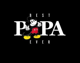 Mickey Mouse Thumbs Up Best Papa Ever Father’s Day – Papa Gift PNG (Instant Download)