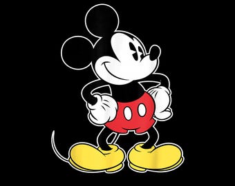 Mickey Mouse Classic Character PNG – Vintage Cartoon Design (Instant Download