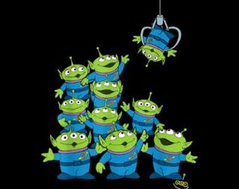 Toy Story Aliens & The Claw Signature – Cute Alien Fan Art PNG (Instant Download)
