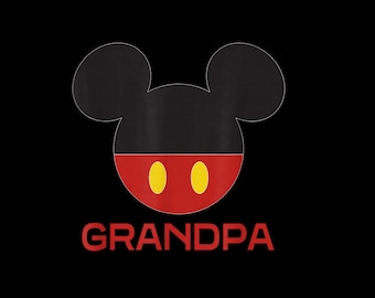 Mickey Mouse Icon Shorts Grandpa Father’s Day – Grandpa Gift PNG (Instant Download)