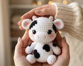 Beginner Amigurumi Cow Crochet Pattern, Kawaii Farm Animal Plush Toy (PDF)