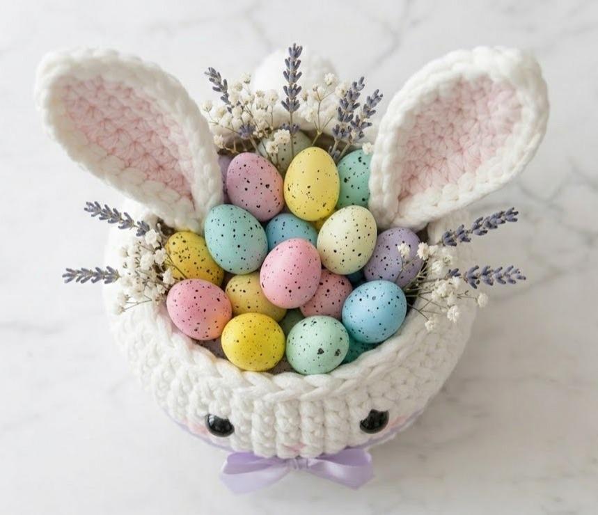 Bunny Basket Crochet Pattern PDF | Easter Amigurumi Storage (digital ...