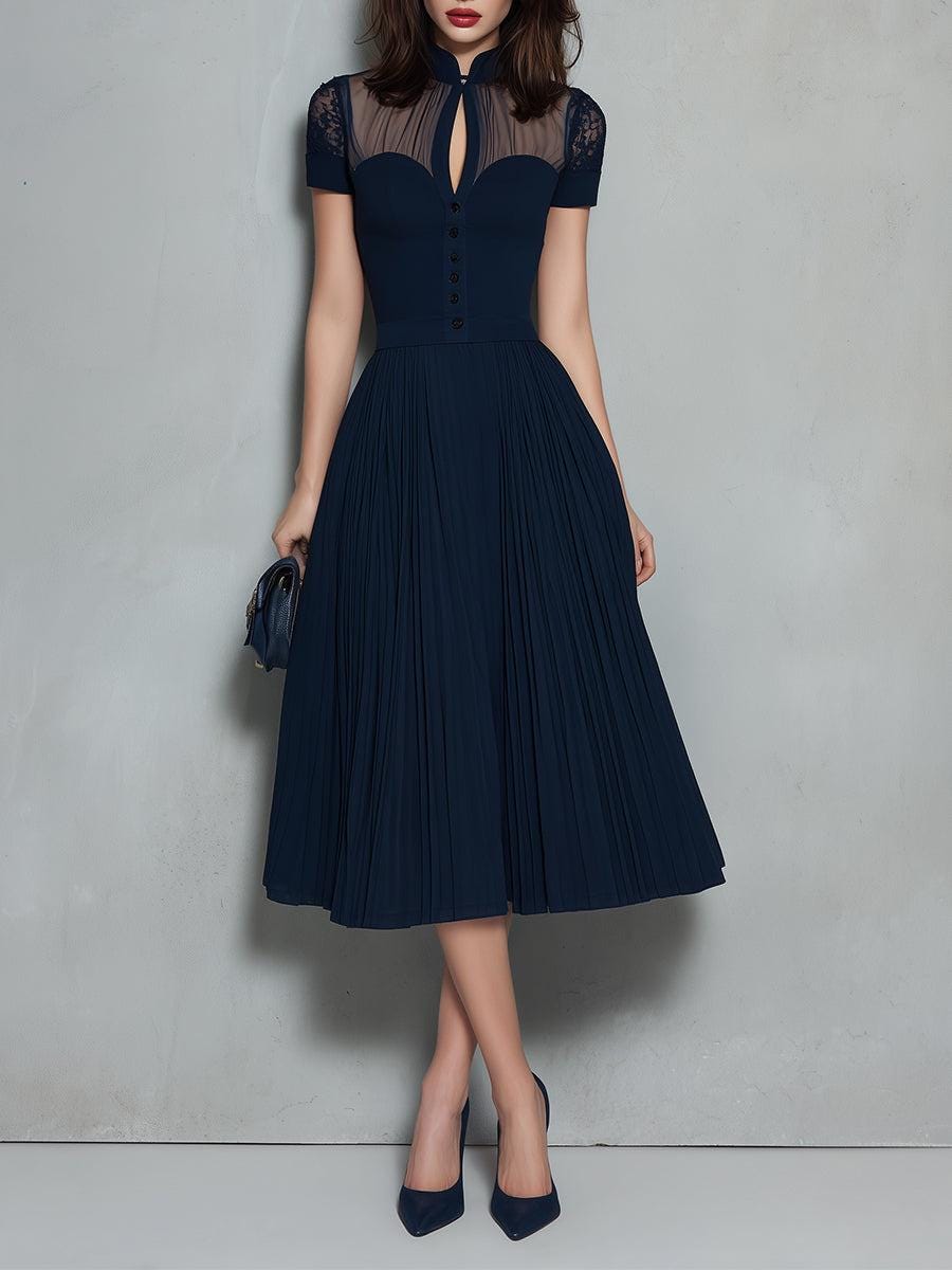 Buy Navy Blue Cocktail Dress Online In India