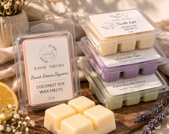 Coconut Soy Wax Melts | Strong Scented Wax Melts | Long Lasting Fragrance Cubes | Home Scent | Handmade Wax Melts