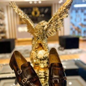 Handgefertigte Braune Leder Doppel Monk Strap Loafers für Herren | Business Schuhe