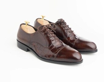 Handmade Men’s Brown  Leather Shoes | Lace-Up Formal Dress Shoes