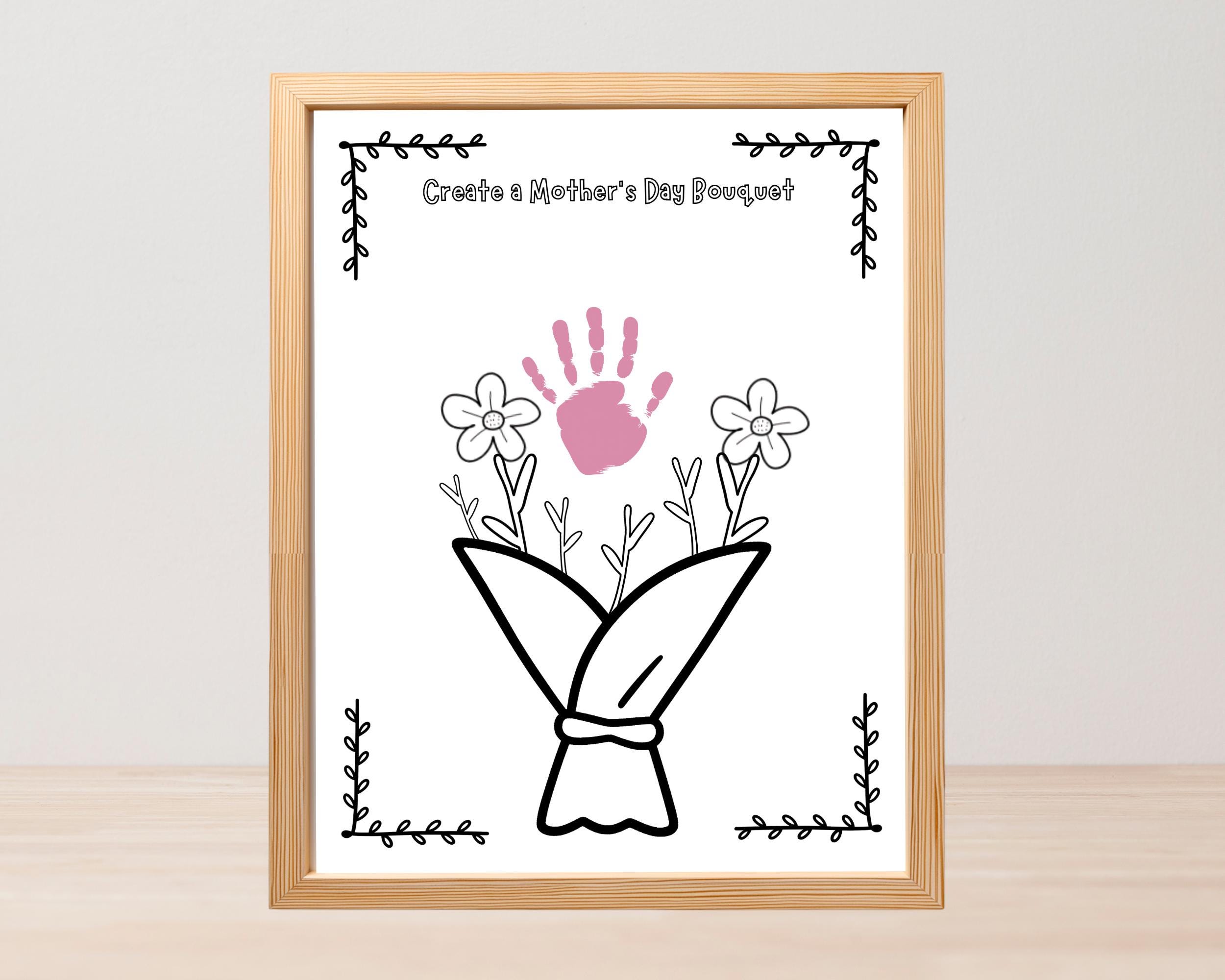 Mother’s Day Handprint Craft Printable | Handprint Flower Bouquet Poem ...