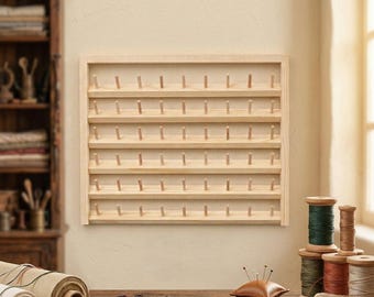 Houten garenklosrek, opberger voor wandmontage, opberger voor naaikamer