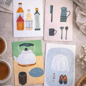 Kitchen & Daily Life Postcard Set of 4