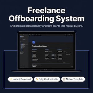Freelancer Offboarding System | Notion Template | Client Offboarding Tracker | Project Completion System | Freelancer Workflow Template