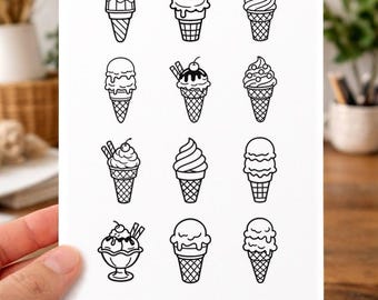 Ice Cream Cone Designs - SVG Clipart, PNG, DXF, Eps - Commercial Use License