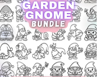 Garden Gnome Bundle: 68 Designs (svg, png, dxf, eps)