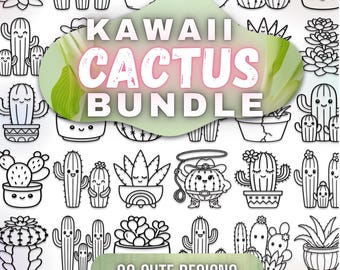 Cactus and Succulent Illustrations – 60 Whimsical Plant Wall Decoration Designs (svg, png, eps, dxf)