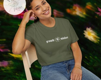 growth mindset t-shirt | motivational, positive softstyle tee | size S-3XL | self-growth shirt in 7 color options