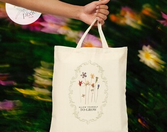 Botanical Bloom Tote Bag | Wildflower Canvas Carryall