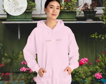growth mindset soft fleece hoodie | floral design | 12 colors | size S-5XL | festival, fall, cottagecore pullover