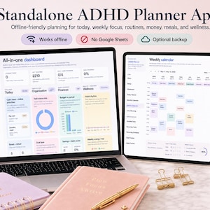 Fristående ADHD-planeringsapp | Digital livsorganisatör offline (digital produkt)!