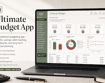 Ultimate Budget App | Personal Finance Dashboard, Bills, Savings & Debt Tracker