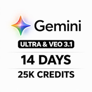 GEMINI Google Ai ULTRA | 14 Days | 25K Credits | 2TB Google One | Global