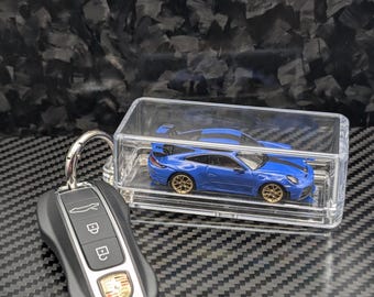 1 to 64 Scale Porsche 911 GT3 Model & Key Shell |Exotic Car Bag Charm
