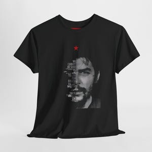 CHE GUEVERA T-SHIRT Che Guevara Porträtt Grafisk T-shirt, Vintage Revolutionerande Statement Topp