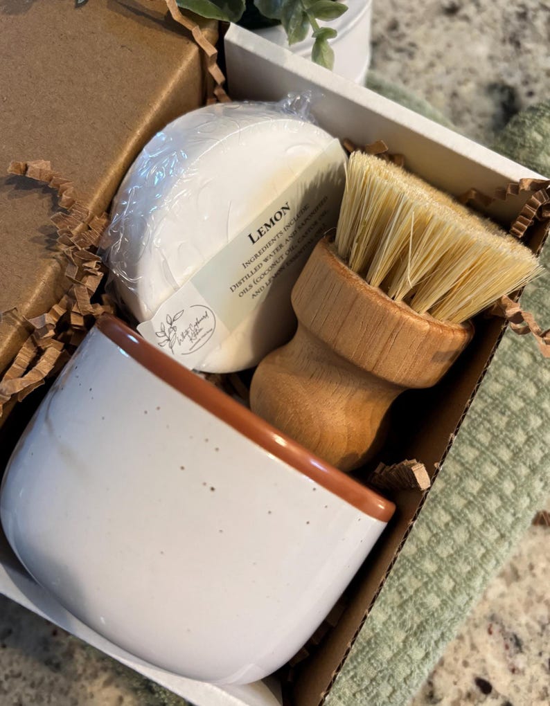 Dish Soap Set- Vanilla White Ramekin image 3