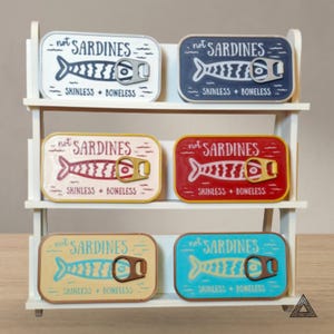 3D Sardine Tin Jewelry Box | Vintage Portugal Gift · Rings Earrings Necklace Case · Made in Portugal