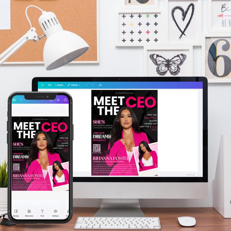 Meet the CEO Flyer, Magazine Style Canva Template, Business Owner ...