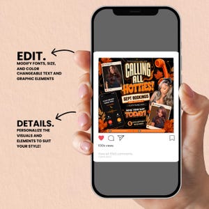 September Booking Flyer, September flyer, Fall Booking Flyer, September Books Open, Wig Install, Lash Nail Braids Flyer, Editable in Canva